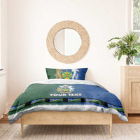 Solomon Islands Merry Christmas Bedding Set Santa Suit Style With Melanesian Pattern LT03 - Polynesian Pride