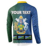 Solomon Islands Merry Christmas Button Sweatshirt Santa Suit Style With Melanesian Pattern LT03 - Polynesian Pride