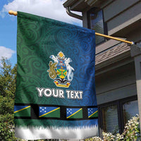 Solomon Islands Merry Christmas Garden Flag Santa Suit Style With Melanesian Pattern LT03 - Polynesian Pride