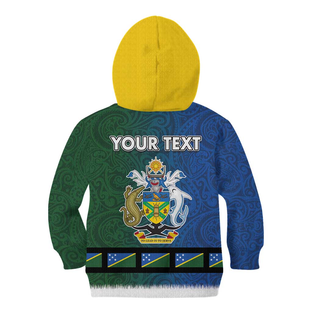 Solomon Islands Merry Christmas Kid Hoodie Santa Suit Style With Melanesian Pattern LT03 - Polynesian Pride