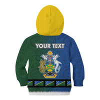Solomon Islands Merry Christmas Kid Hoodie Santa Suit Style With Melanesian Pattern LT03 - Polynesian Pride