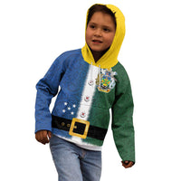 Solomon Islands Merry Christmas Kid Hoodie Santa Suit Style With Melanesian Pattern LT03 - Polynesian Pride