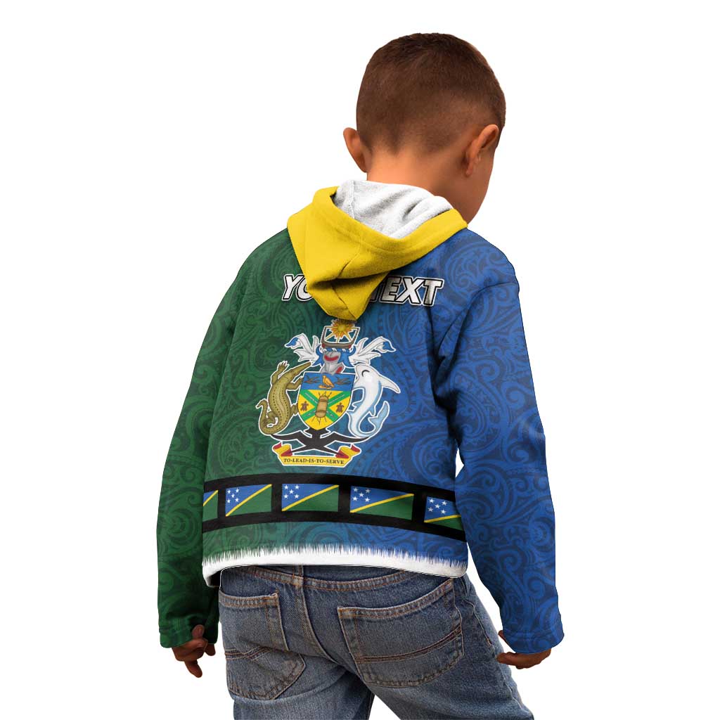 Solomon Islands Merry Christmas Kid Hoodie Santa Suit Style With Melanesian Pattern LT03 - Polynesian Pride