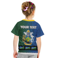 Solomon Islands Merry Christmas Kid T Shirt Santa Suit Style With Melanesian Pattern LT03 - Polynesian Pride