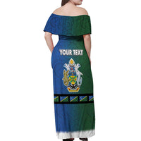 Solomon Islands Merry Christmas Off Shoulder Maxi Dress Santa Suit Style With Melanesian Pattern LT03 - Polynesian Pride