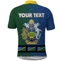 Solomon Islands Merry Christmas Polo Shirt Santa Suit Style With Melanesian Pattern LT03 - Polynesian Pride