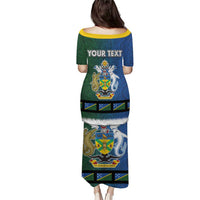 Solomon Islands Merry Christmas Puletasi Santa Suit Style With Melanesian Pattern LT03 - Polynesian Pride