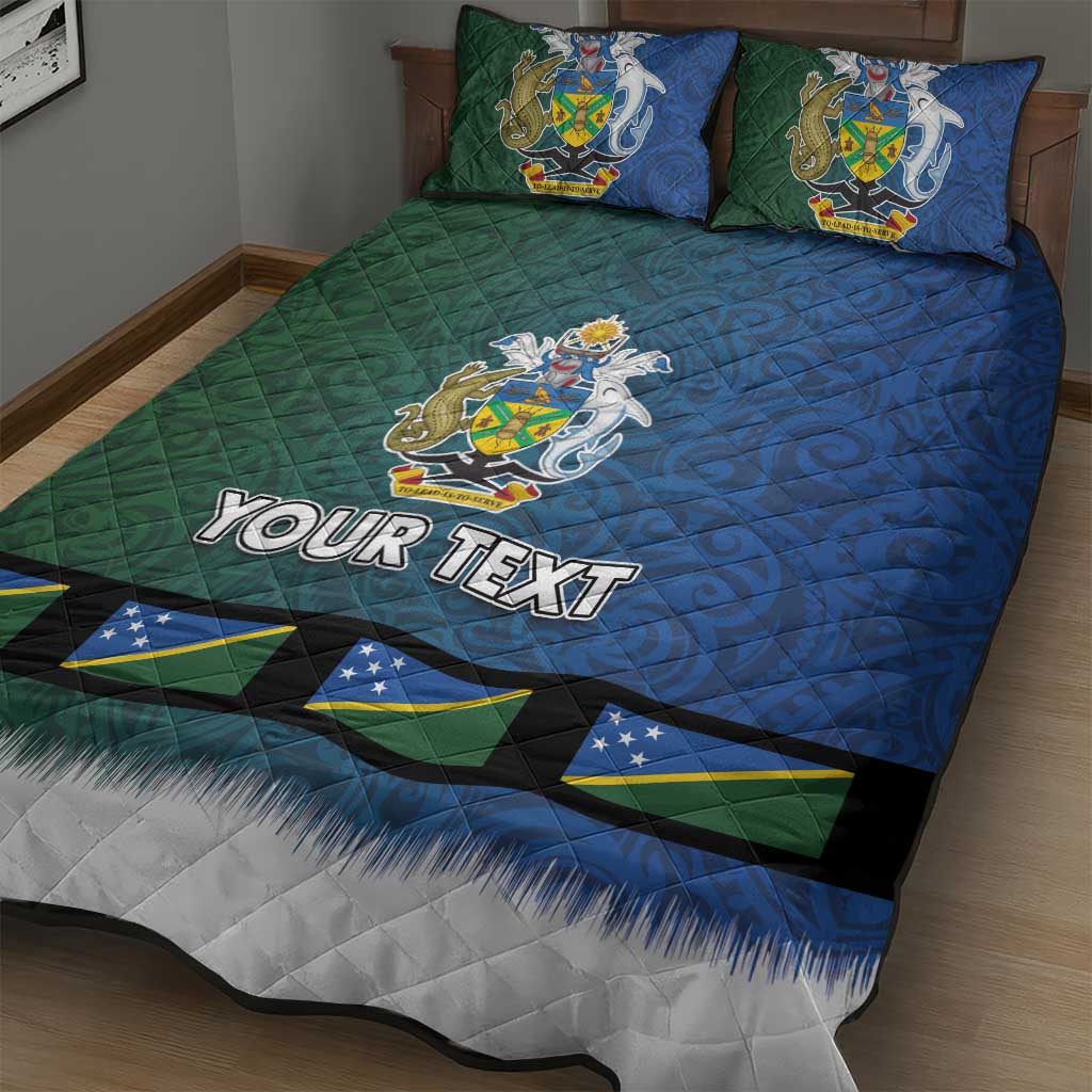 Solomon Islands Merry Christmas Quilt Bed Set Santa Suit Style With Melanesian Pattern LT03 - Polynesian Pride