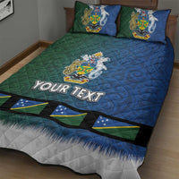 Solomon Islands Merry Christmas Quilt Bed Set Santa Suit Style With Melanesian Pattern LT03 - Polynesian Pride