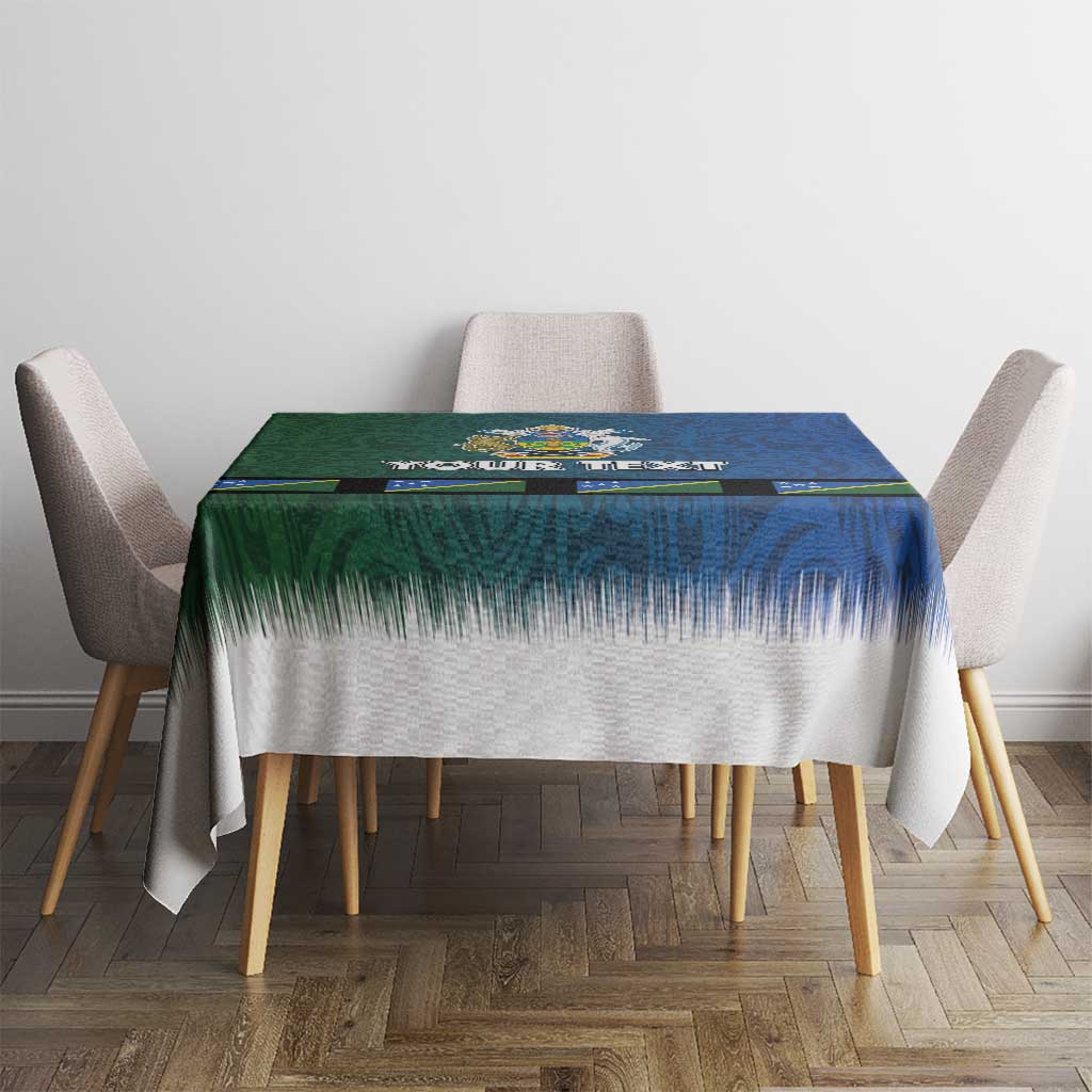 Solomon Islands Merry Christmas Tablecloth Santa Suit Style With Melanesian Pattern LT03 - Polynesian Pride