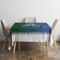 Solomon Islands Merry Christmas Tablecloth Santa Suit Style With Melanesian Pattern LT03 - Polynesian Pride