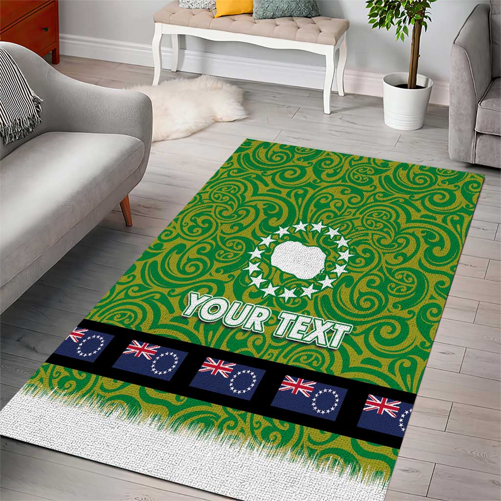 Cook Islands Merry Christmas Area Rug Santa Suit Style With Polynesian Pattern LT03 - Polynesian Pride