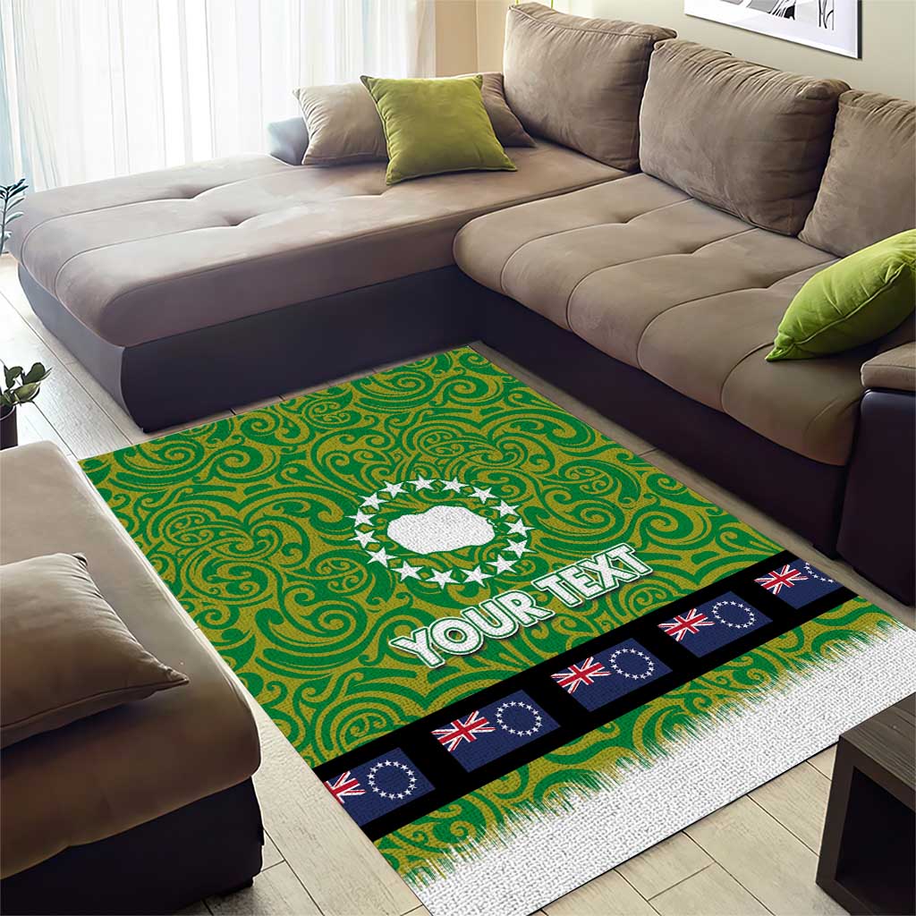 Cook Islands Merry Christmas Area Rug Santa Suit Style With Polynesian Pattern LT03 - Polynesian Pride