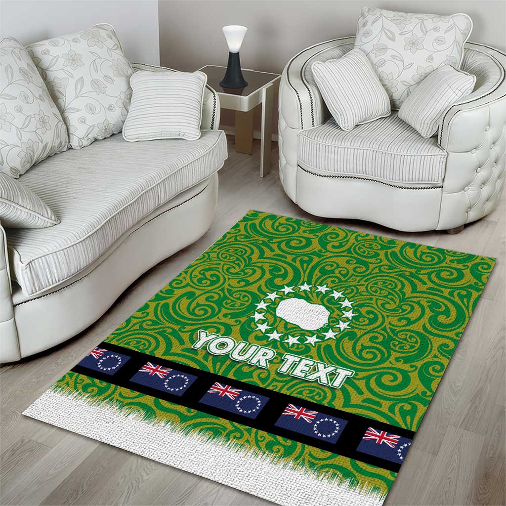 Cook Islands Merry Christmas Area Rug Santa Suit Style With Polynesian Pattern LT03 - Polynesian Pride