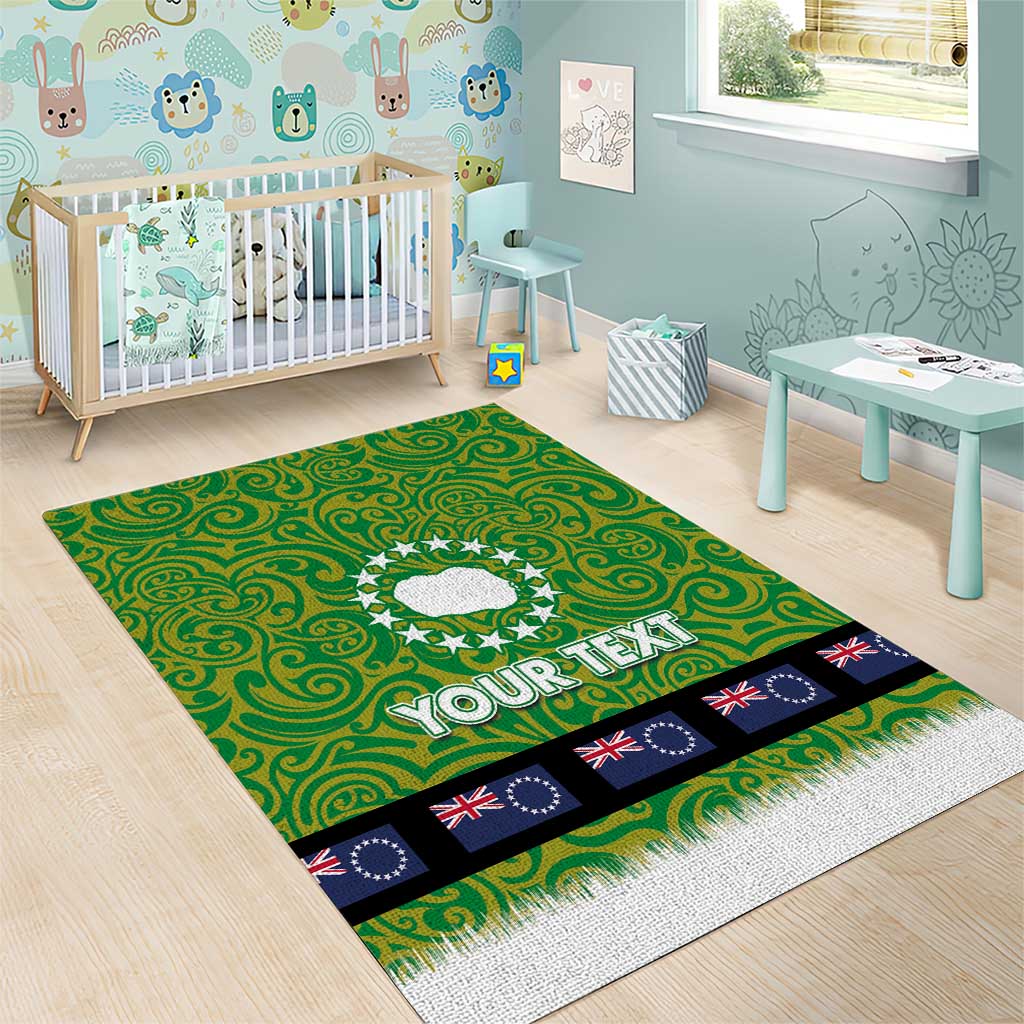 Cook Islands Merry Christmas Area Rug Santa Suit Style With Polynesian Pattern LT03 - Polynesian Pride