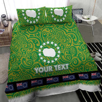 Cook Islands Merry Christmas Bedding Set Santa Suit Style With Polynesian Pattern LT03 - Polynesian Pride