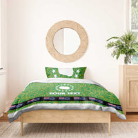 Cook Islands Merry Christmas Bedding Set Santa Suit Style With Polynesian Pattern LT03 - Polynesian Pride