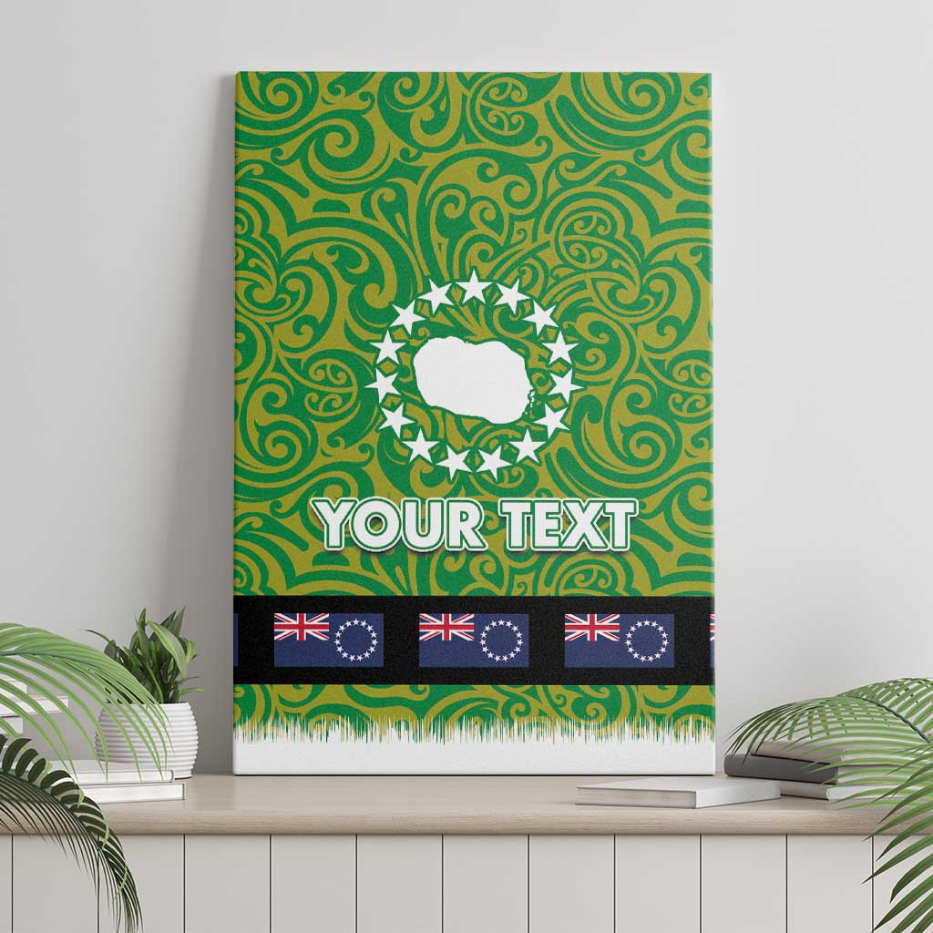 Cook Islands Merry Christmas Canvas Wall Art Santa Suit Style With Polynesian Pattern LT03 - Polynesian Pride