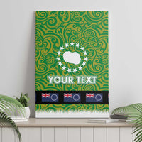 Cook Islands Merry Christmas Canvas Wall Art Santa Suit Style With Polynesian Pattern LT03 - Polynesian Pride