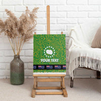 Cook Islands Merry Christmas Canvas Wall Art Santa Suit Style With Polynesian Pattern LT03 - Polynesian Pride