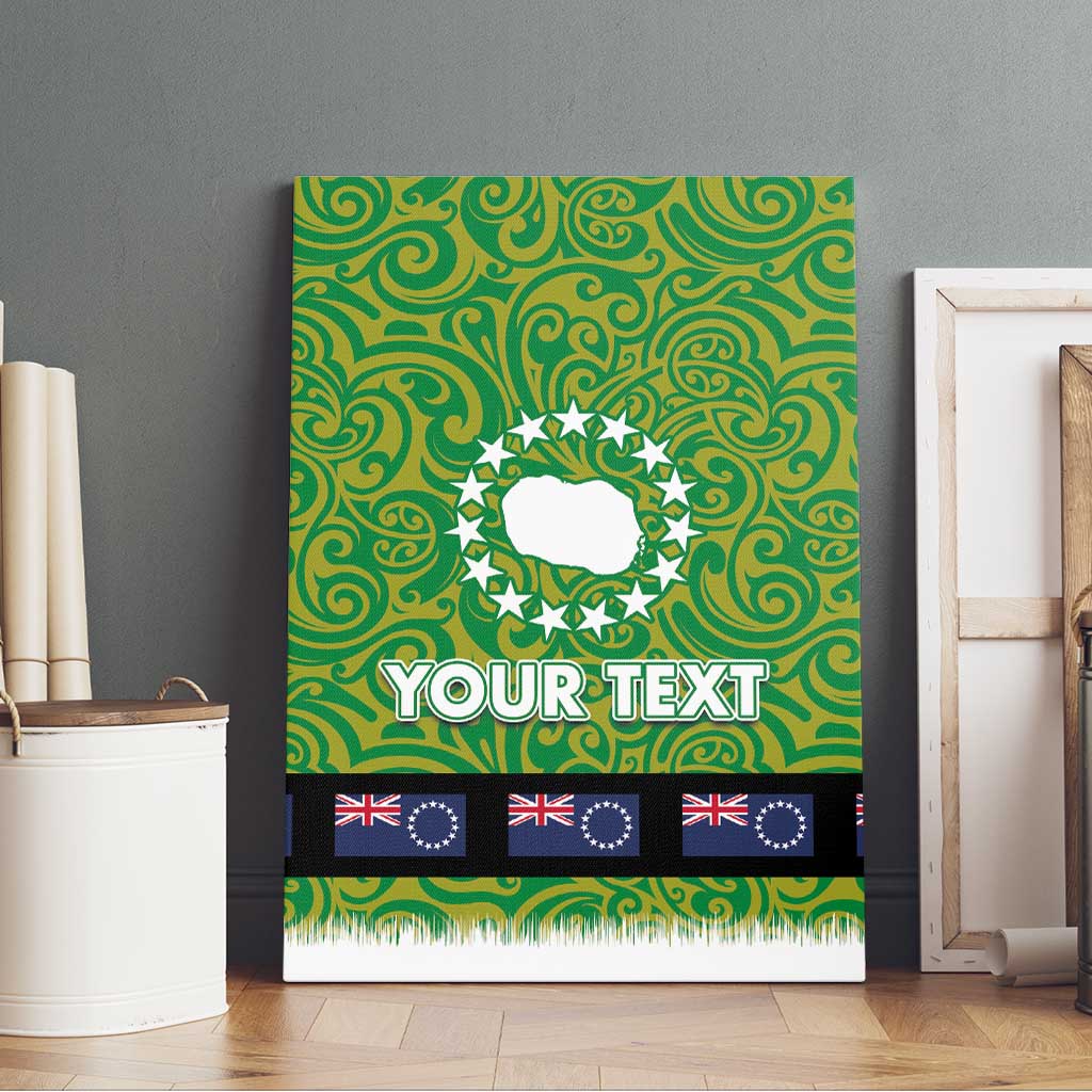Cook Islands Merry Christmas Canvas Wall Art Santa Suit Style With Polynesian Pattern LT03 - Polynesian Pride