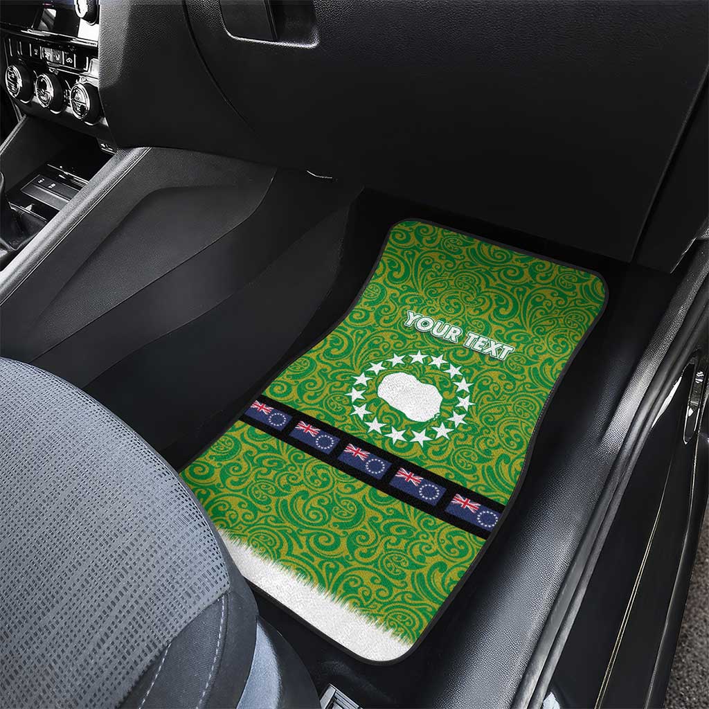 Cook Islands Merry Christmas Car Mats Santa Suit Style With Polynesian Pattern LT03 - Polynesian Pride