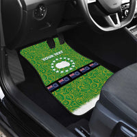 Cook Islands Merry Christmas Car Mats Santa Suit Style With Polynesian Pattern LT03 - Polynesian Pride