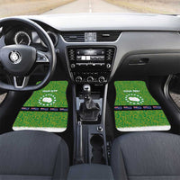 Cook Islands Merry Christmas Car Mats Santa Suit Style With Polynesian Pattern LT03 Set 2pcs - Front Green - Polynesian Pride