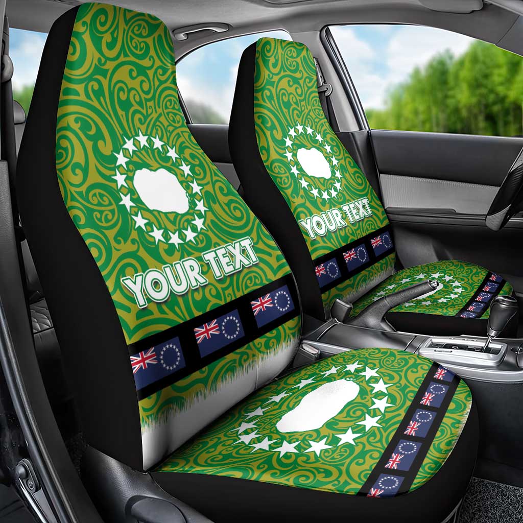 Cook Islands Merry Christmas Car Seat Cover Santa Suit Style With Polynesian Pattern LT03 - Polynesian Pride