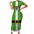 Cook Islands Merry Christmas Family Matching Short Sleeve Bodycon Dress and Hawaiian Shirt Santa Suit Style With Polynesian Pattern