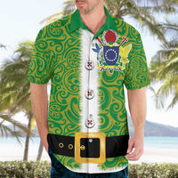 Cook Islands Merry Christmas Hawaiian Shirt Santa Suit Style With Polynesian Pattern LT03 - Polynesian Pride