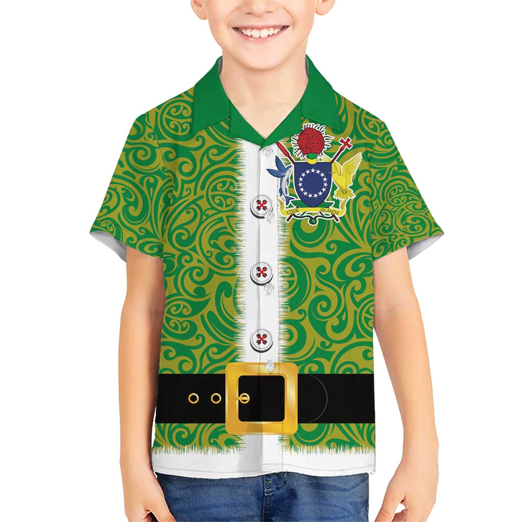 Cook Islands Merry Christmas Hawaiian Shirt Santa Suit Style With Polynesian Pattern LT03 - Polynesian Pride