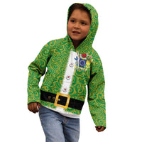 Cook Islands Merry Christmas Kid Hoodie Santa Suit Style With Polynesian Pattern LT03 - Polynesian Pride