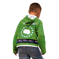 Cook Islands Merry Christmas Kid Hoodie Santa Suit Style With Polynesian Pattern LT03 - Polynesian Pride
