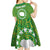 Cook Islands Merry Christmas Kid Short Sleeve Dress Santa Suit Style With Polynesian Pattern