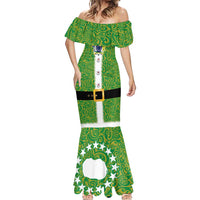 Cook Islands Merry Christmas Mermaid Dress Santa Suit Style With Polynesian Pattern LT03 - Polynesian Pride