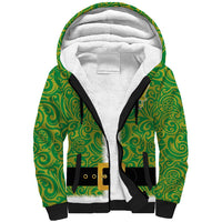 Cook Islands Merry Christmas Sherpa Hoodie Santa Suit Style With Polynesian Pattern LT03 Unisex Green - Polynesian Pride