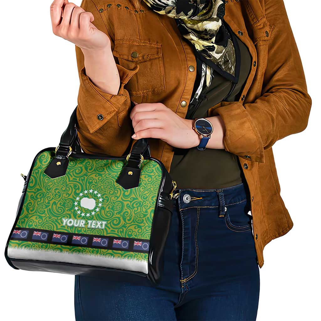 Cook Islands Merry Christmas Shoulder Handbag Santa Suit Style With Polynesian Pattern LT03 - Polynesian Pride