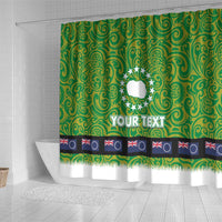 Cook Islands Merry Christmas Shower Curtain Santa Suit Style With Polynesian Pattern LT03 - Polynesian Pride