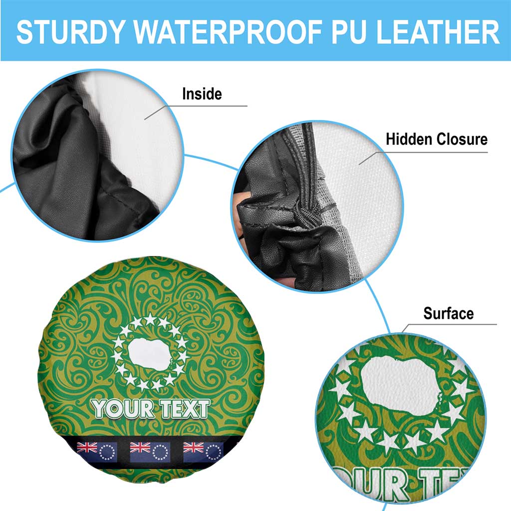 Cook Islands Merry Christmas Spare Tire Cover Santa Suit Style With Polynesian Pattern LT03 - Polynesian Pride
