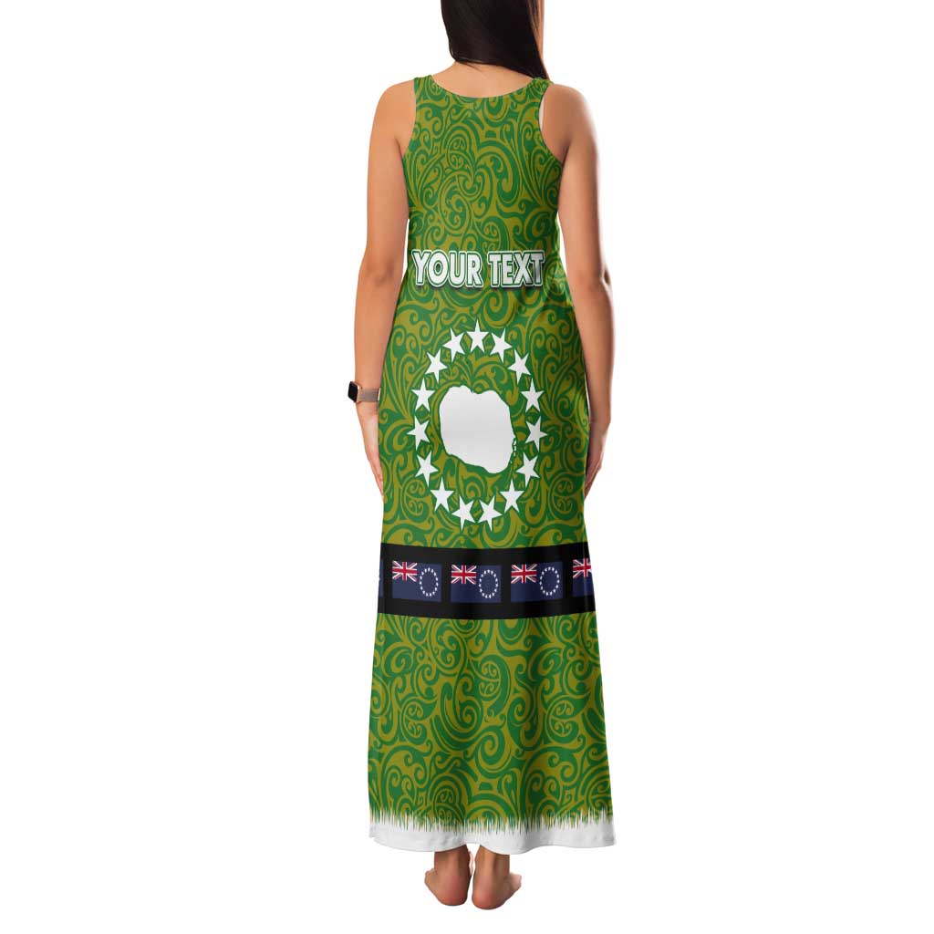 Cook Islands Merry Christmas Tank Maxi Dress Santa Suit Style With Polynesian Pattern LT03 - Polynesian Pride