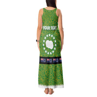 Cook Islands Merry Christmas Tank Maxi Dress Santa Suit Style With Polynesian Pattern LT03 - Polynesian Pride