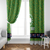 Cook Islands Merry Christmas Window Curtain Santa Suit Style With Polynesian Pattern LT03 - Polynesian Pride