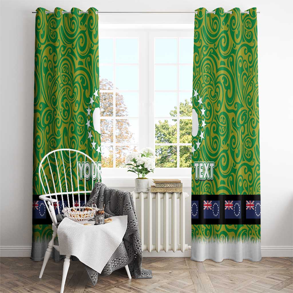 Cook Islands Merry Christmas Window Curtain Santa Suit Style With Polynesian Pattern LT03 - Polynesian Pride