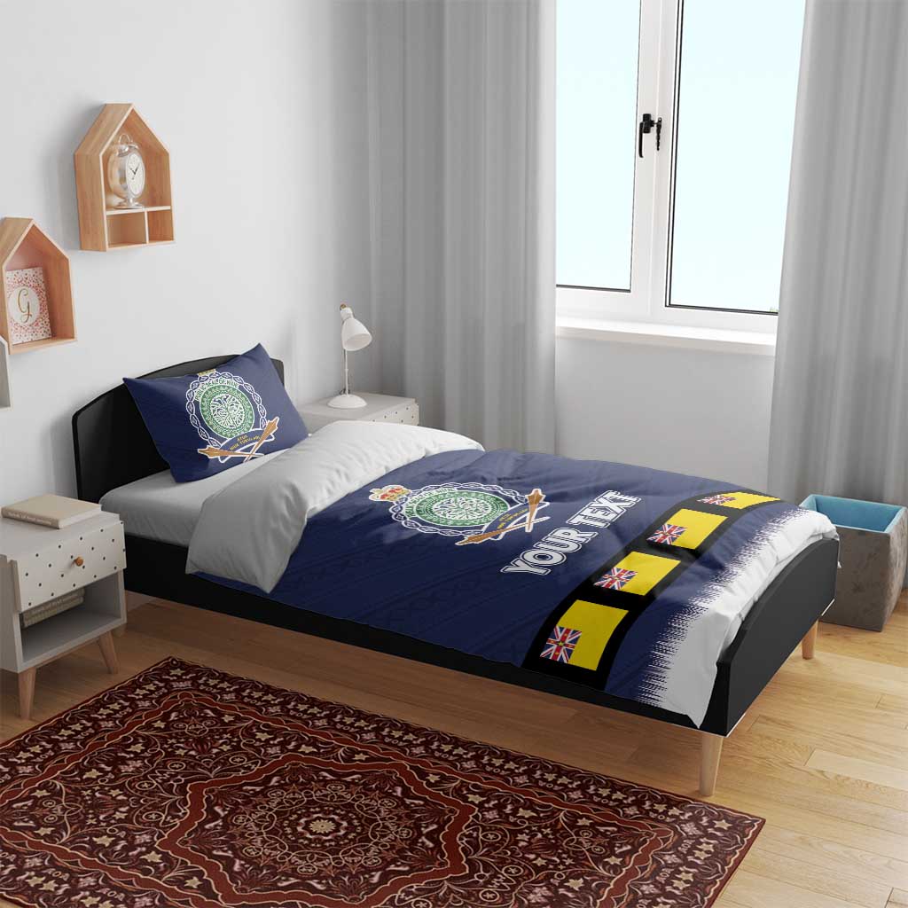 Niue Merry Christmas Bedding Set Santa Suit Style With Hiapo Pattern LT03 - Polynesian Pride