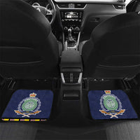 Niue Merry Christmas Car Mats Santa Suit Style With Hiapo Pattern LT03 Set 2pcs - Back Blue - Polynesian Pride