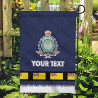 Niue Merry Christmas Garden Flag Santa Suit Style With Hiapo Pattern LT03 Garden Flag Blue - Polynesian Pride