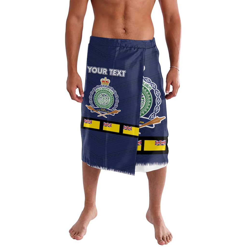 Niue Merry Christmas Lavalava Santa Suit Style With Hiapo Pattern LT03 Blue - Polynesian Pride