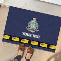 Niue Merry Christmas Rubber Doormat Santa Suit Style With Hiapo Pattern LT03 - Polynesian Pride