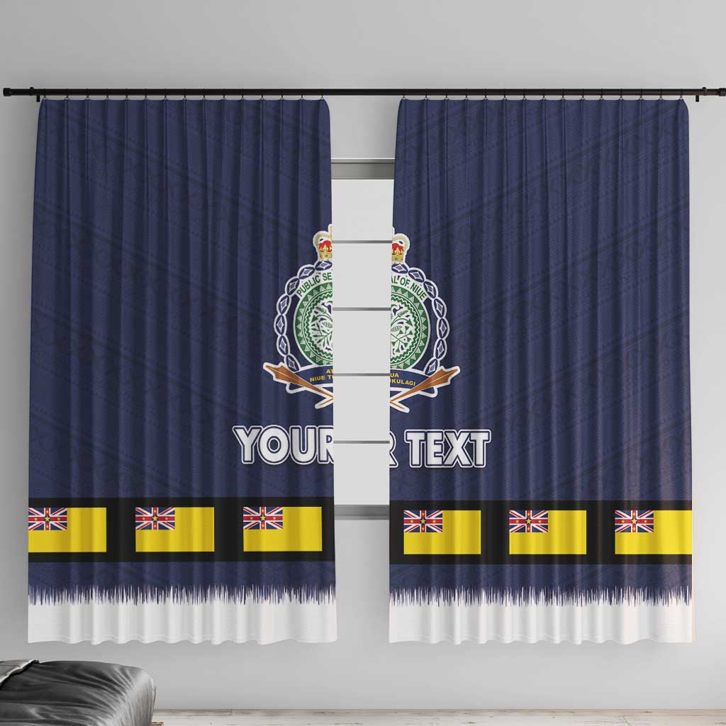 Niue Merry Christmas Window Curtain Santa Suit Style With Hiapo Pattern LT03 With Hooks Blue - Polynesian Pride